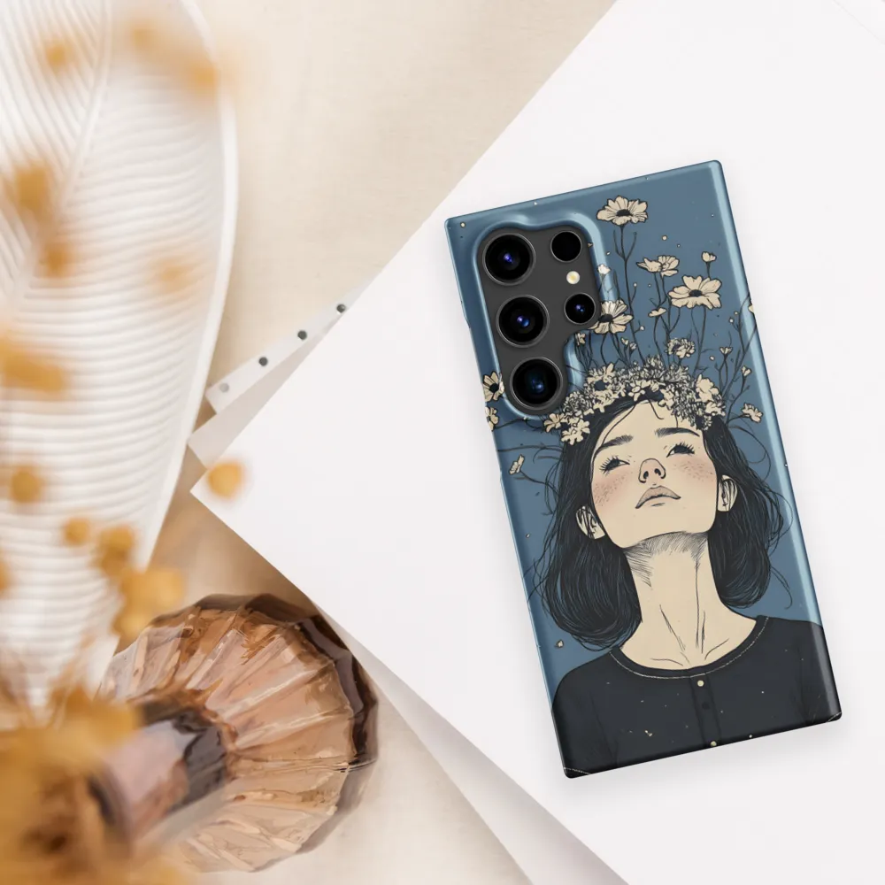 Floral Serenity: A Portrait of Tranquility | Phone Case |  S24 Ultra | Snap Case | Matte