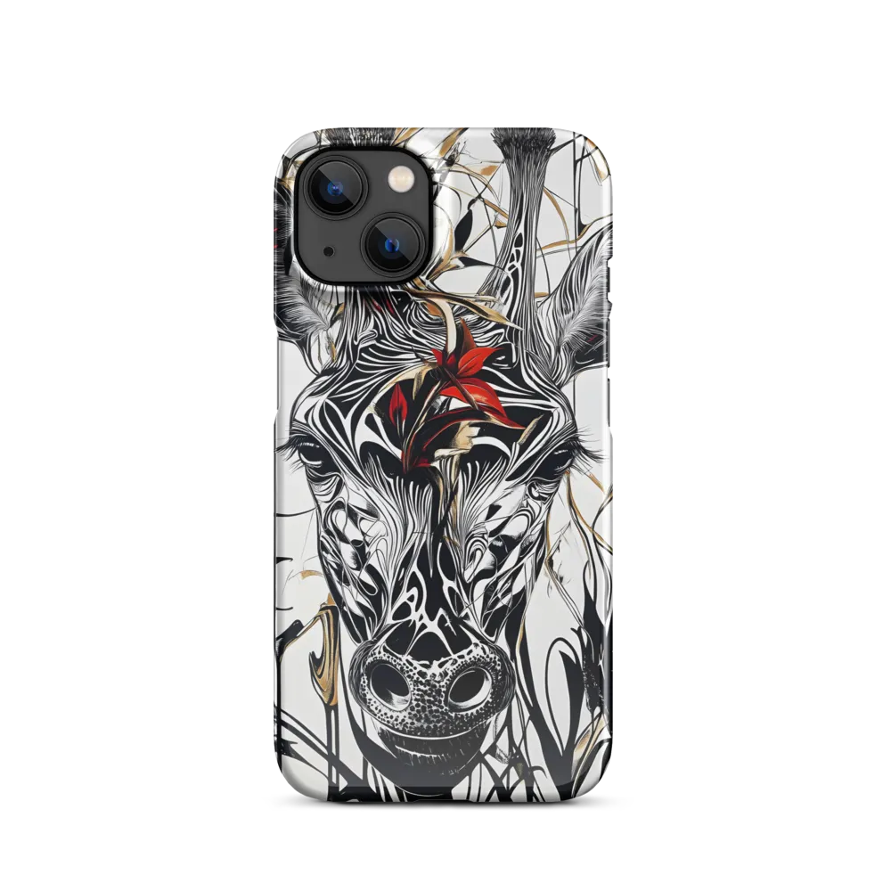 Floral Elegance: The Giraffe's Portrait