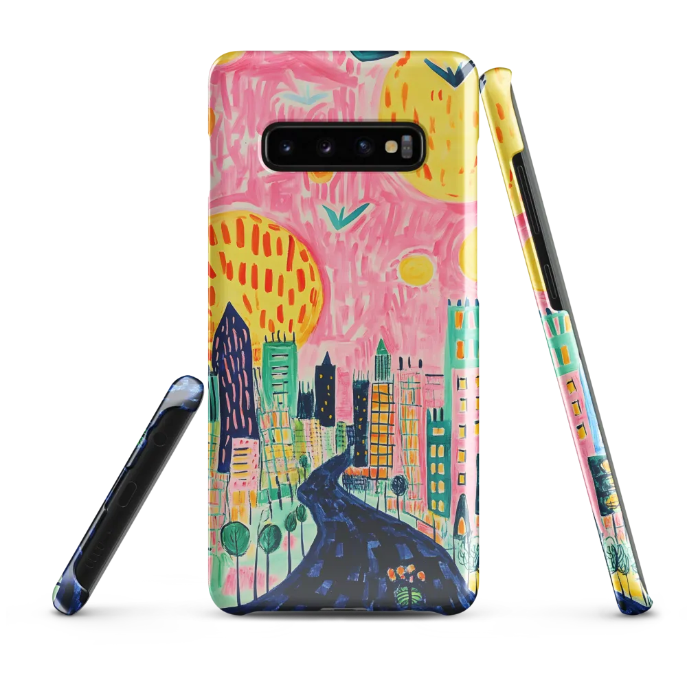 Whimsical Cityscape | Phone Case |  S10 Plus | Snap Case | Glossy