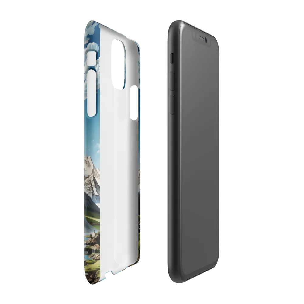Majestic Cascade: A Mountain Masterpiece | Phone Case |  11 | Snap Case | Glossy