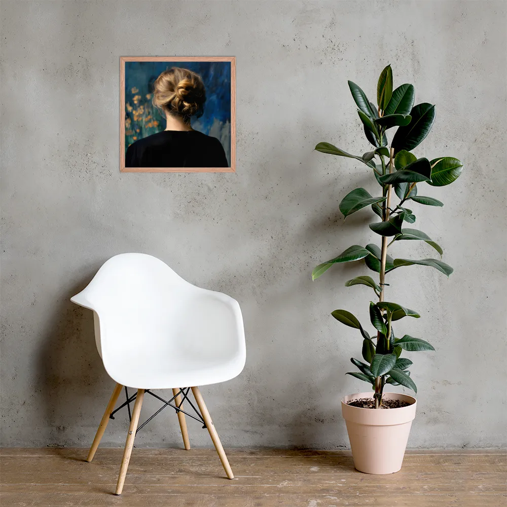 Whispers of Tranquility | Poster with Red oak Frame | 18″×18″
