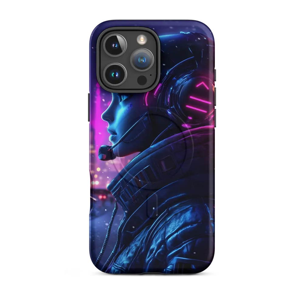 Dystopian Elegance: Cyberpunk Figure in Neon