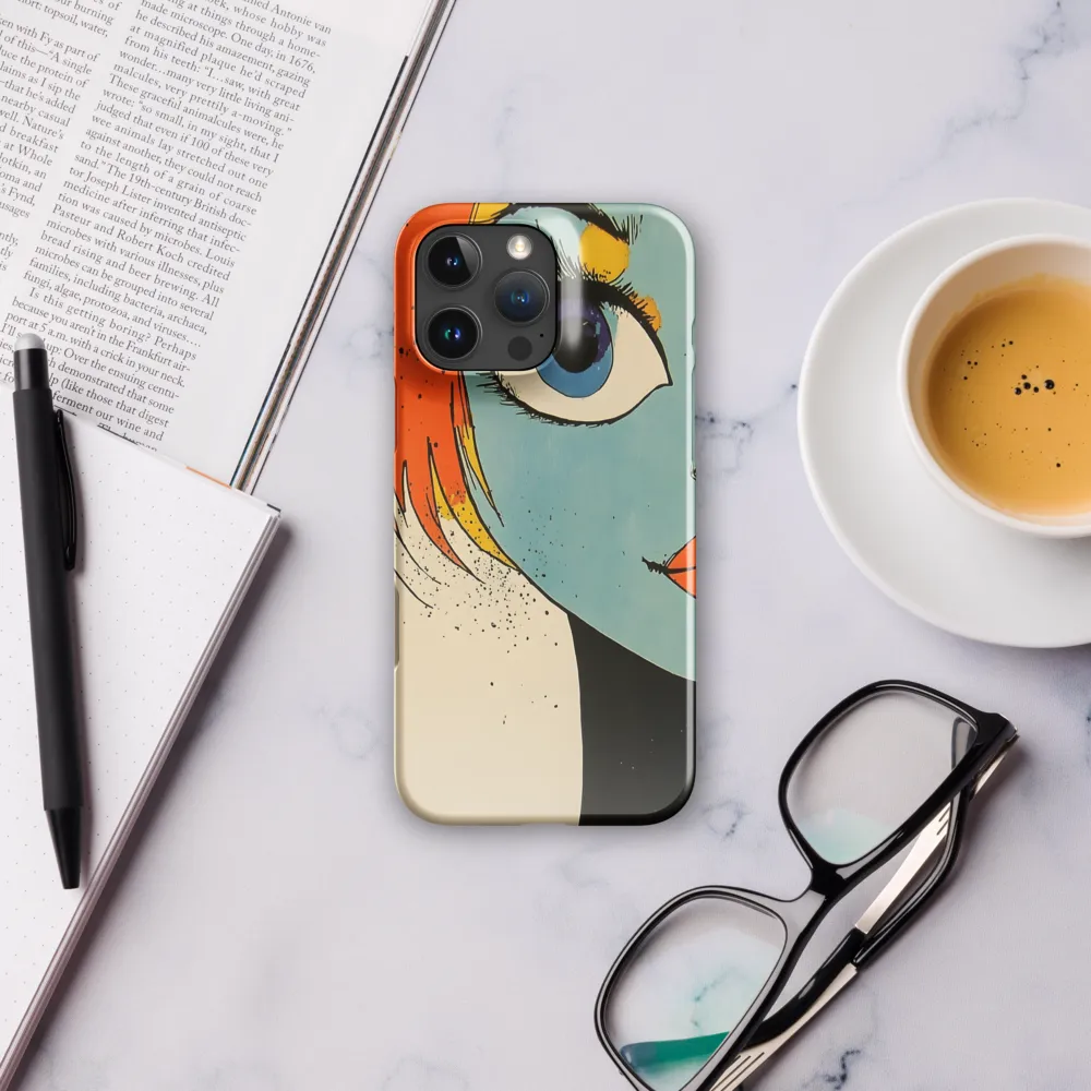 Vivid Expressions: A Portrait in Blue | Phone Case |  16 Pro Max | Snap Case | Glossy