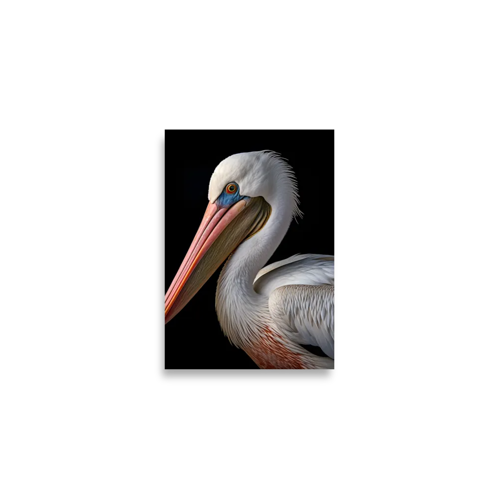 Elegance in White: The Pelican | Poster | A2 (16.5″×23.3″)