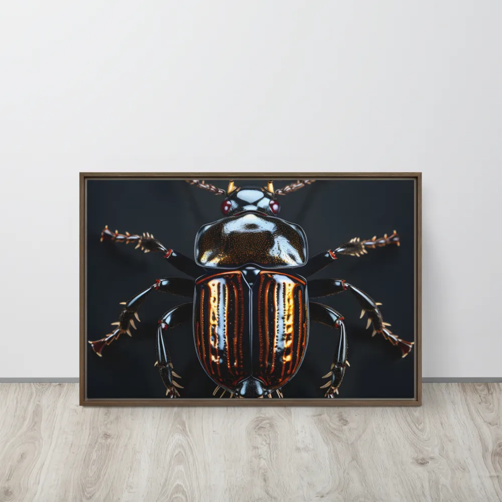 Luminous Insect Majesty | Canvas with Brown Frame | 20″×30″
