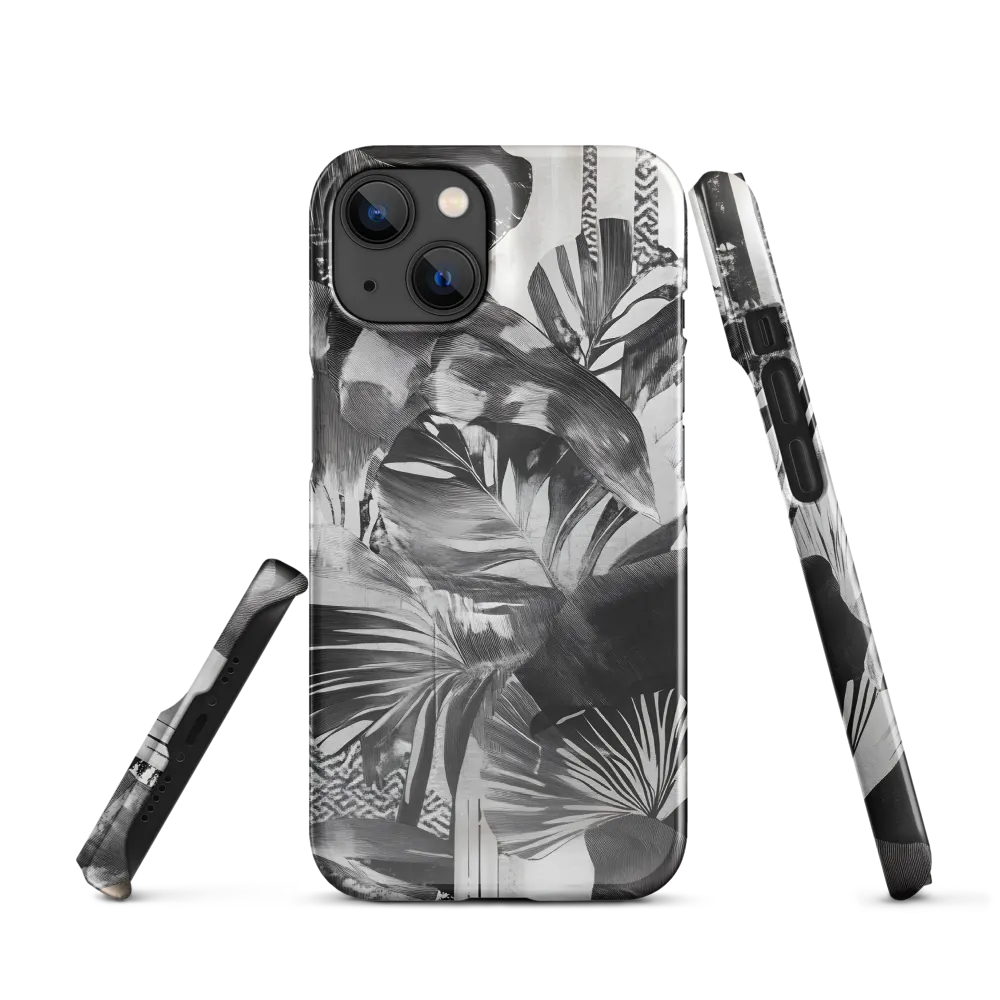 Monochrome Serenity in Tropical Foliage