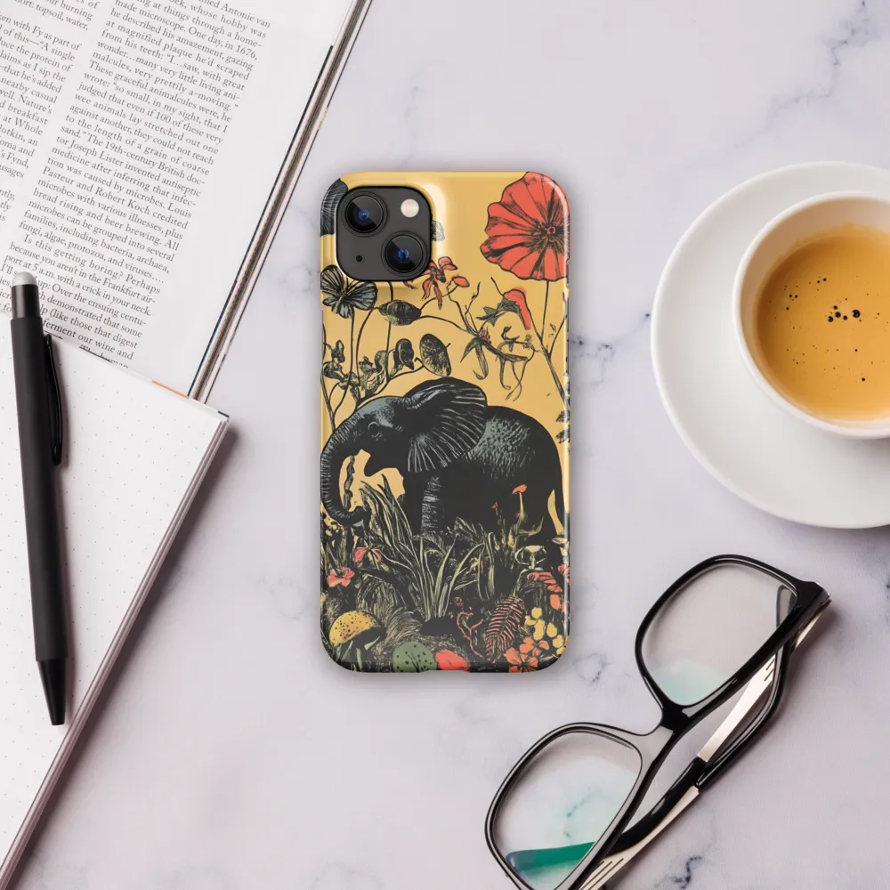 Floral Majesty: The Elephant's Sanctuary | Phone Case |  14 Plus | Snap Case | Glossy