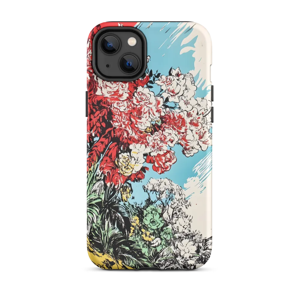 Floral Symphony in Bold Colors | Phone Case |  14 Plus | Tough Case | Matte
