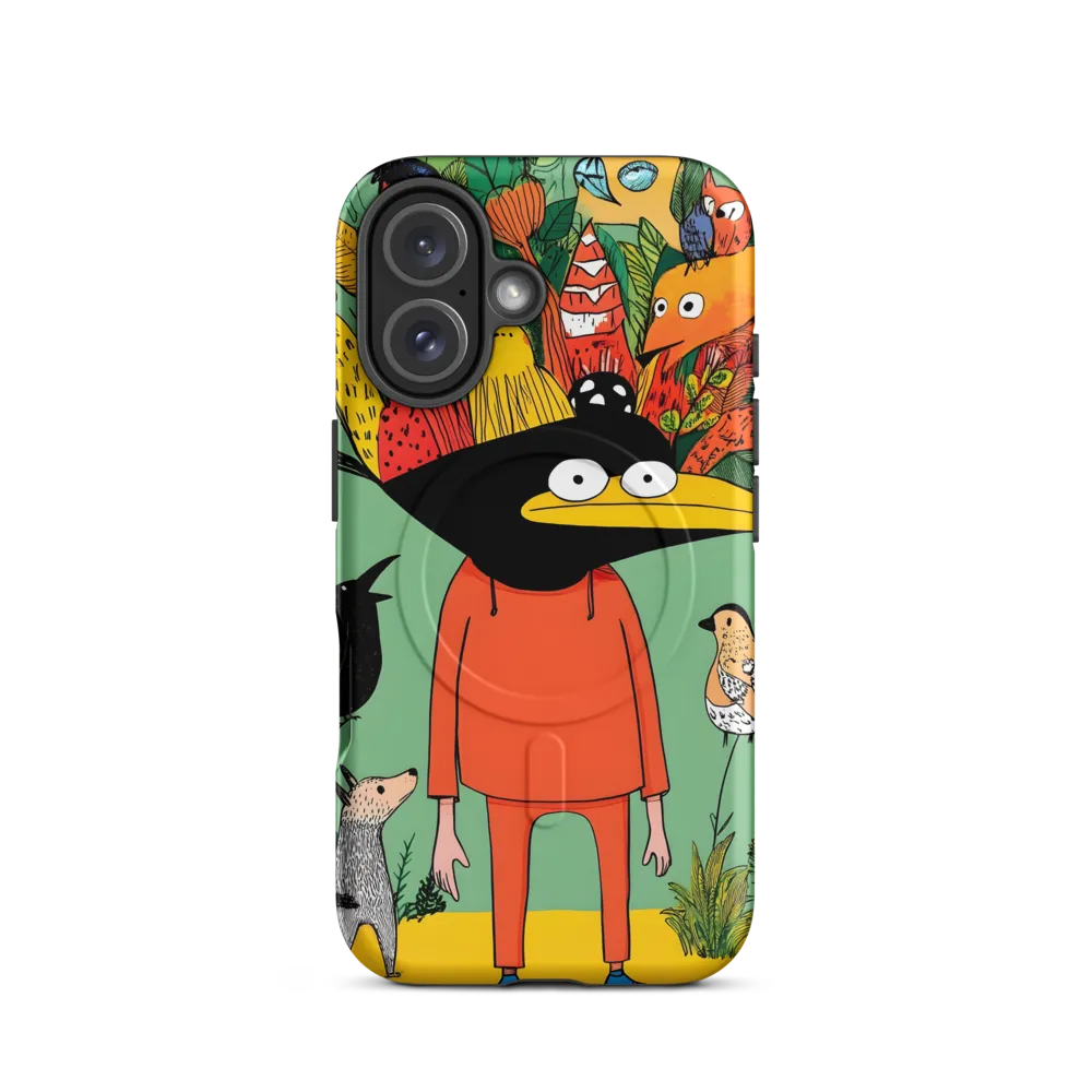 Whimsical Encounter in a Colorful Jungle