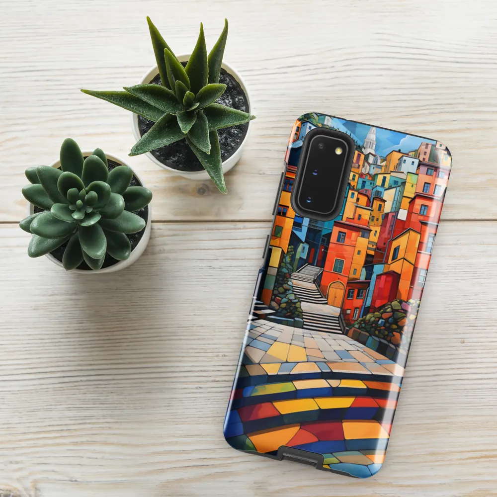 Vibrant Village: A Cubist Journey