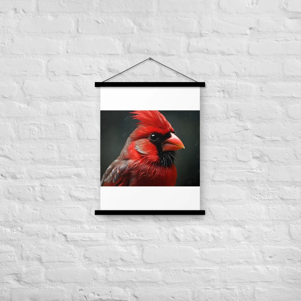 The Bold Cardinal | Poster With Black Wood Hanger | 18″×24″