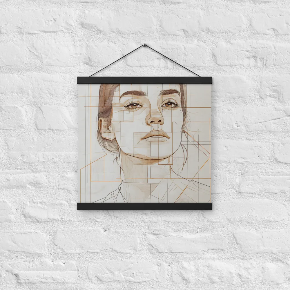 Geometric Serenity: A Minimalist Portrait