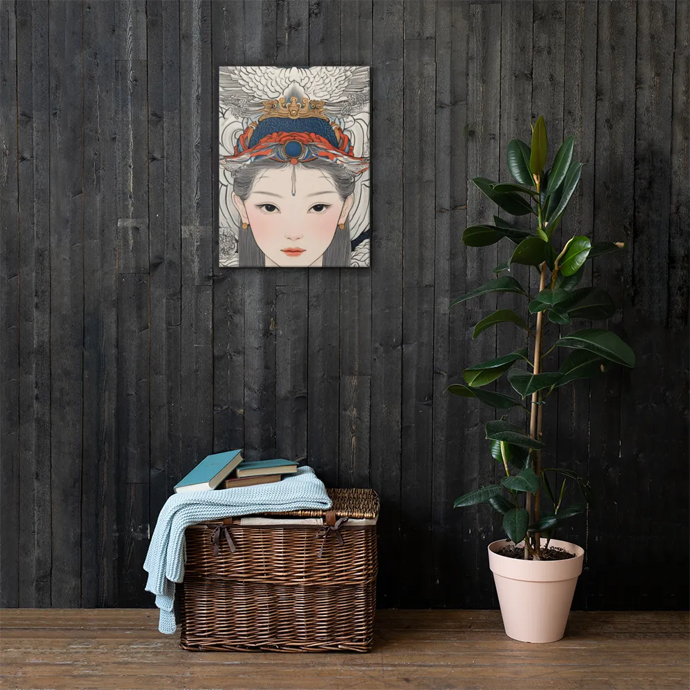 Serenity in Myth: A Traditional Portrait | Canvas | 18″×24″