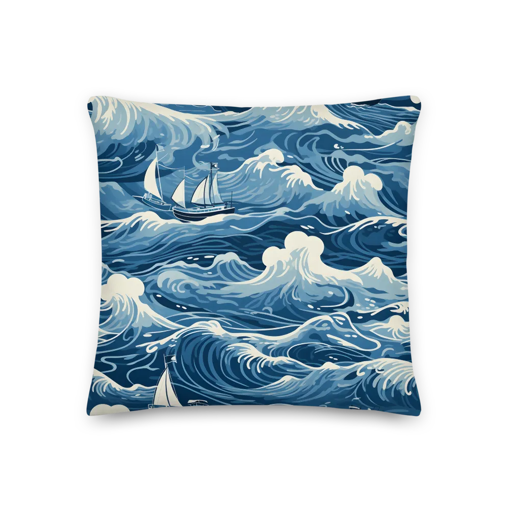 Nautical Dreams: Waves of Adventure | Pillow | 18″×18″