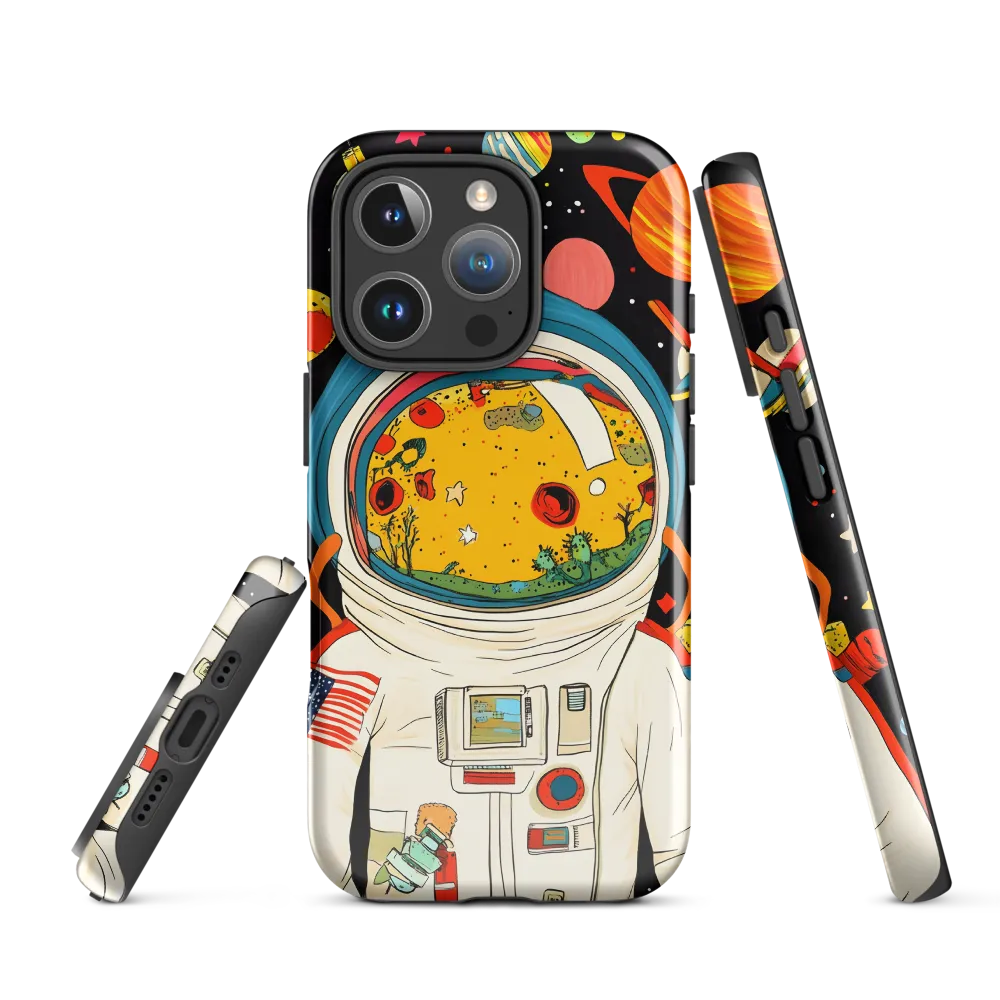 Cosmic Curiosity: Journey Within the Helmet | Phone Case |  16 Pro | Tough Case | Glossy