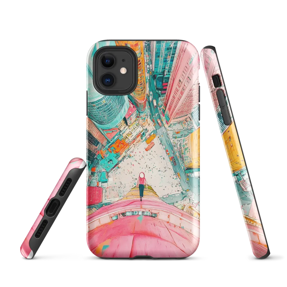Vertical Horizons: A Surreal Cityscape Adventure | Phone Case |  11 | Tough Case | Glossy
