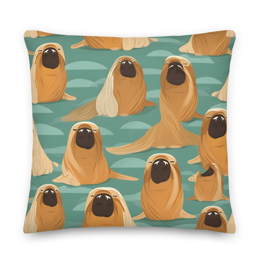 Whimsical Walrus Wonderland | Pillow | 22″×22″