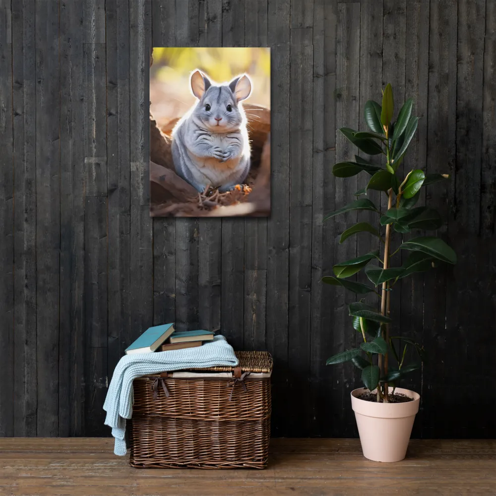 Gentle Whispers of Nature: The Chinchilla | Thin Canvas | 20″×28″