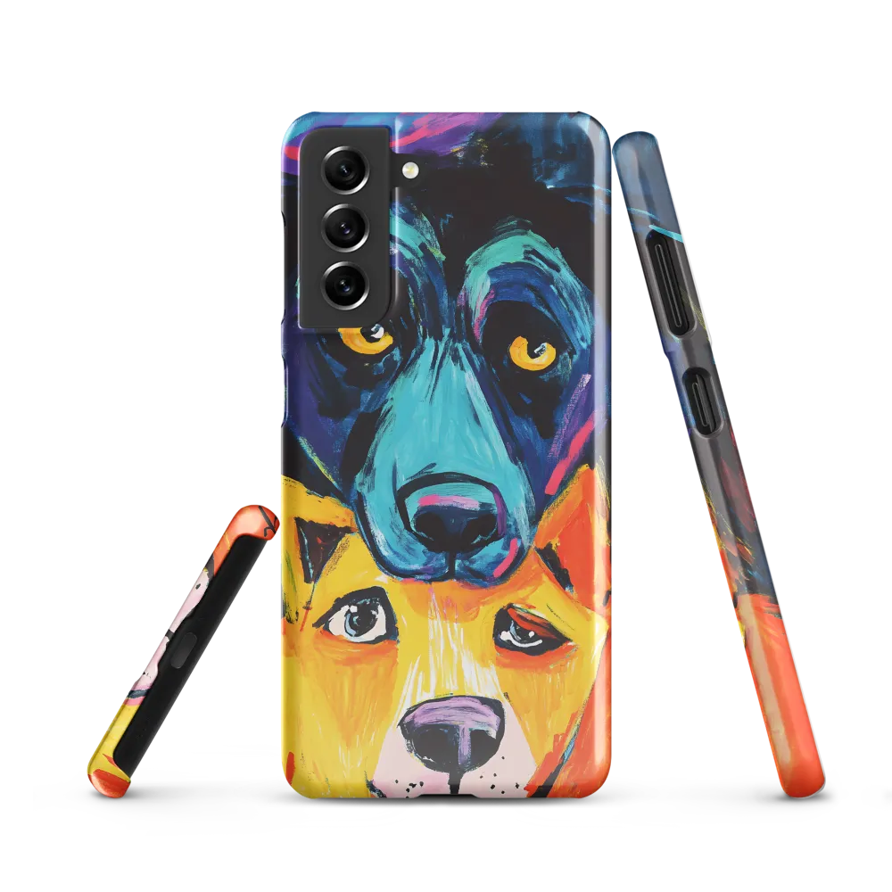 Vibrant Companions: An Expression of Canine Spirit | Phone Case |  S21 | Snap Case | Glossy
