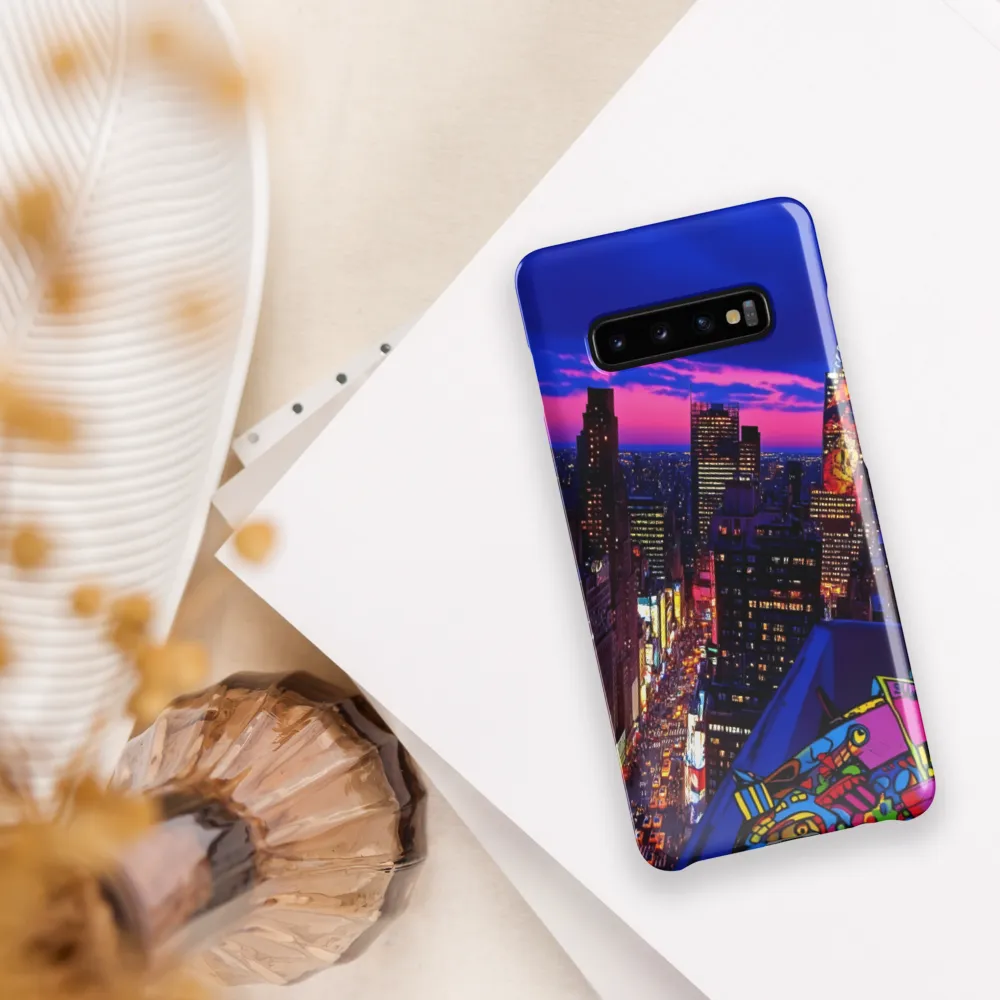 Neon Twilight: A City in Vibrance | Phone Case |  S10 Plus | Snap Case | Glossy