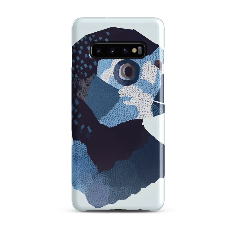 Abstract Avian Portrait in Blue | Phone Case |  S10 Plus | Snap Case | Glossy