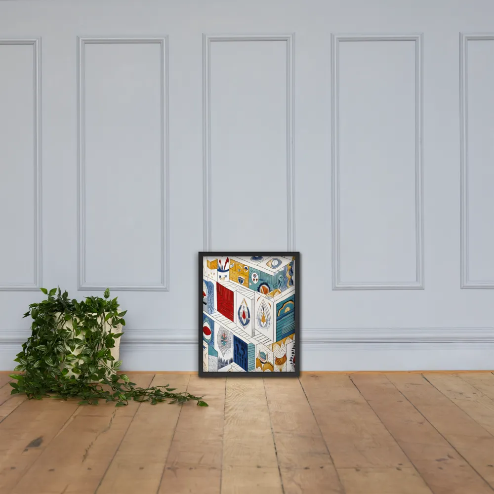 Symphony of Geometric Harmony | Poster with Black Frame | 16″×20″