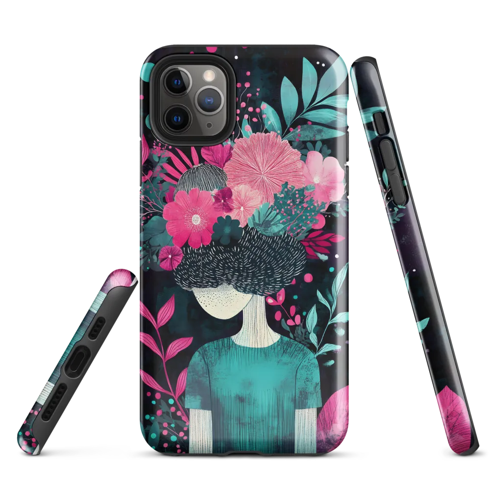 Floral Harmony: A Portrait of Serenity | Phone Case |  11 Pro Max | Tough Case | Glossy