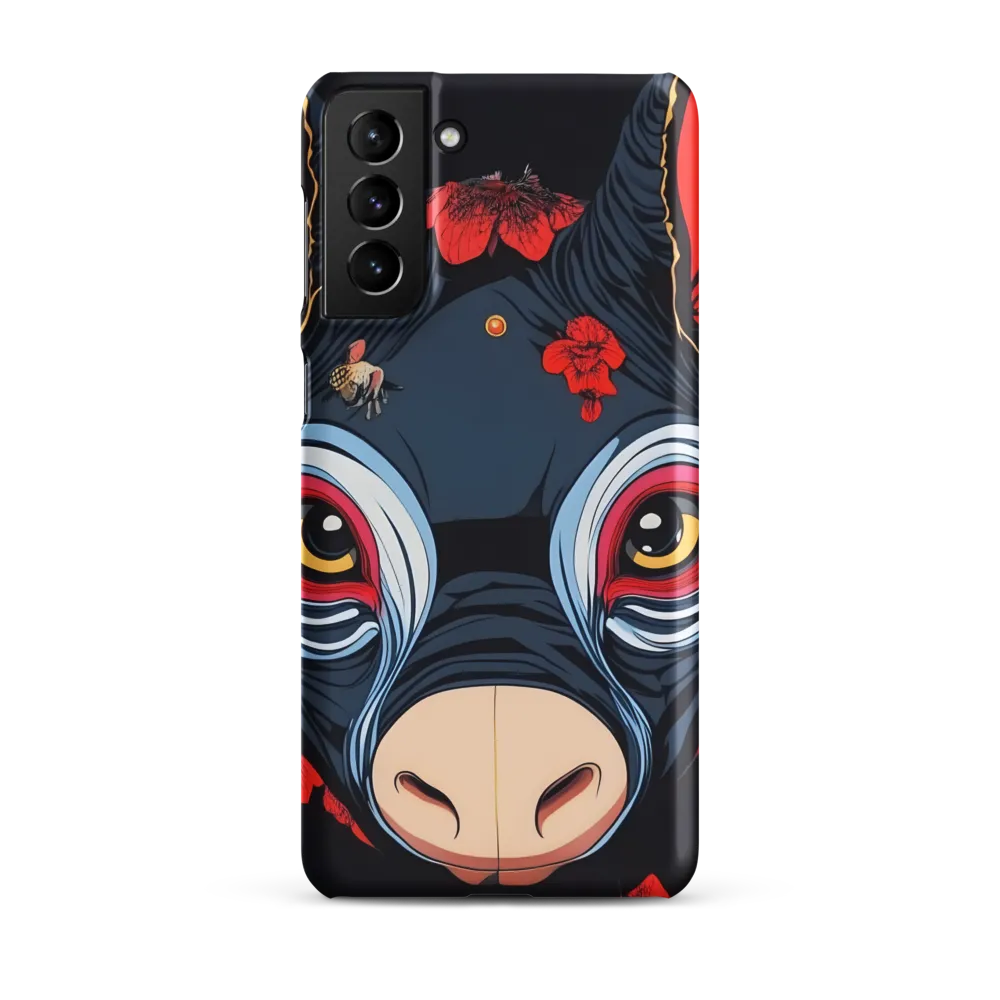 Mystical Bull with Floral Motifs