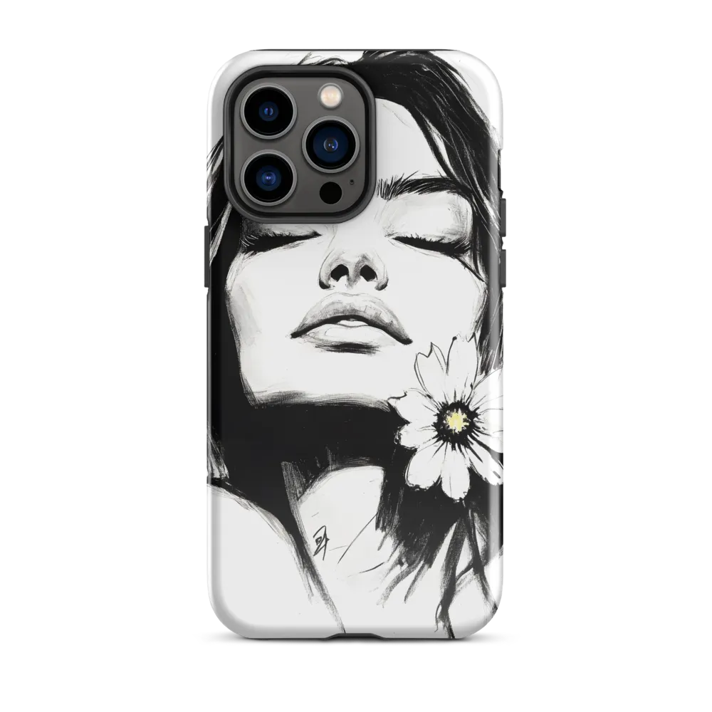 Serenity in Ink | Phone Case |  14 Pro Max | Tough Case | Glossy
