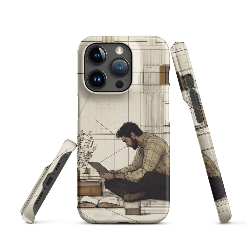 Quiet Reflections in Line | Phone Case |  15 Pro | Snap Case | Matte