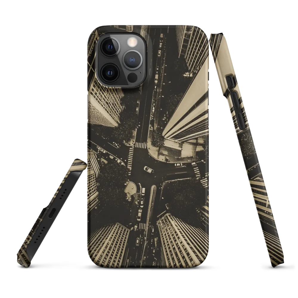 Urban Symphony: Aerial Perspective of City Life | Phone Case |  12 Pro Max | Snap Case | Matte