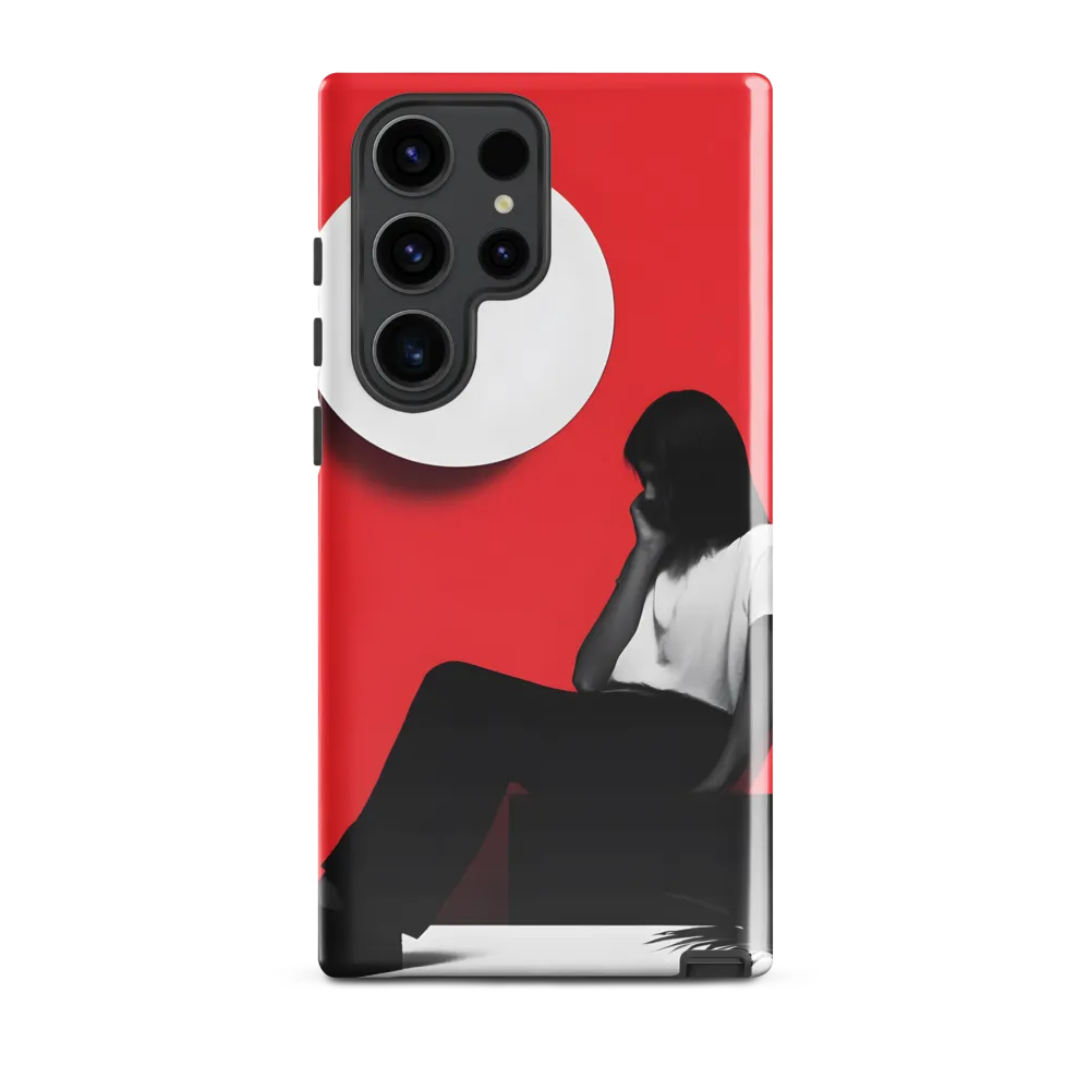 Contemplation in Red | Phone Case |  S23 Ultra | Tough Case | Glossy
