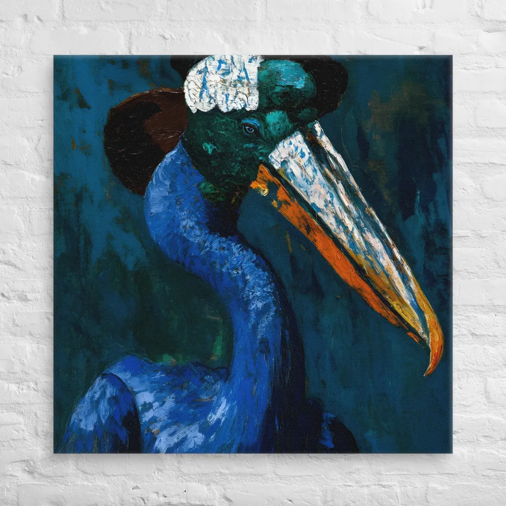 Majestic Absurdity: The Hat-Wearing Bird | Canvas | 37″×37″