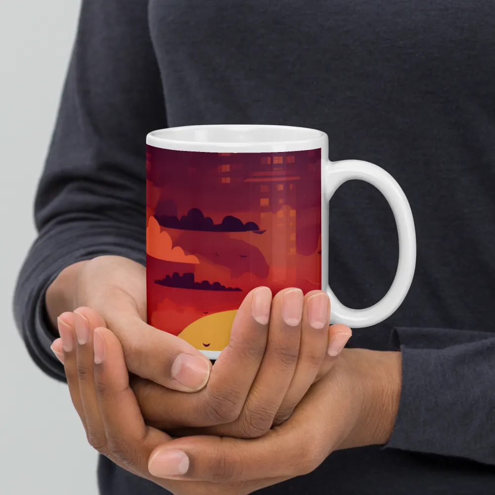 Serene Sunset Cityscape | Mugs | Multiple Sizes & Colors