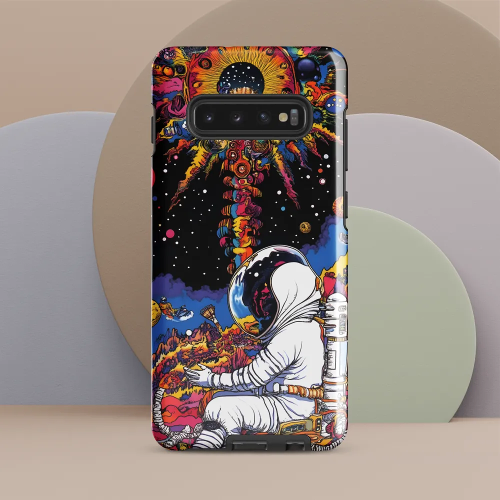 Cosmic Wonder: An Astronaut's Journey Through Color | Phone Case |  S10 Plus | Tough Case | Glossy