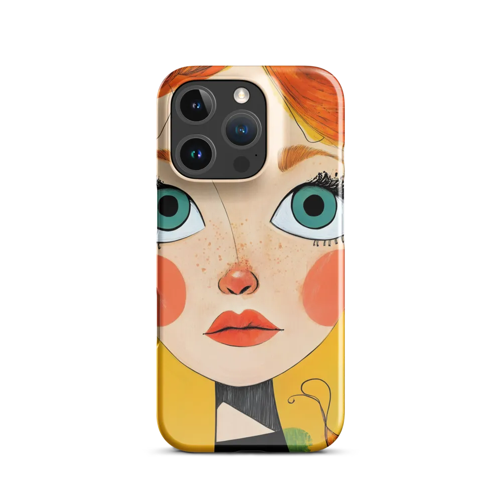 Whimsical Portrait of a Girl | Phone Case |  16 Pro | Snap Case | Glossy