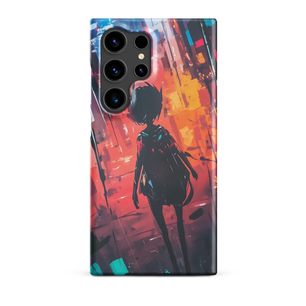 Silhouette in the Urban Abyss | Phone Case |  S24 Ultra | Snap Case | Matte