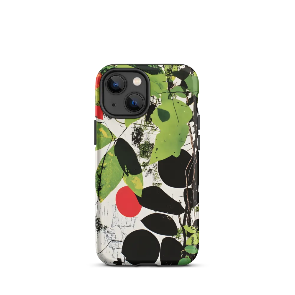 Nature's Geometry: A Contemporary Collage | Phone Case |  13 mini | Tough Case | Matte