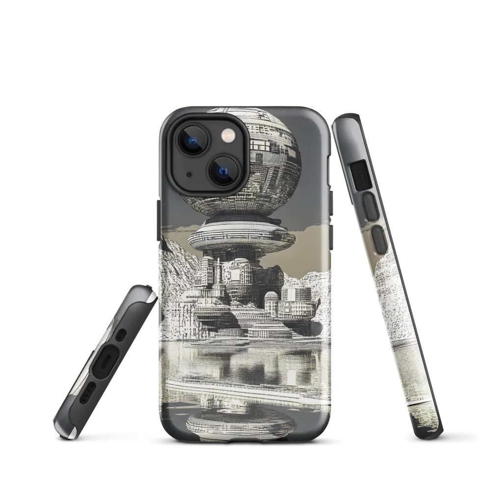 Reflections of a Futuristic Dreamscape | Phone Case |  13 mini | Tough Case | Glossy