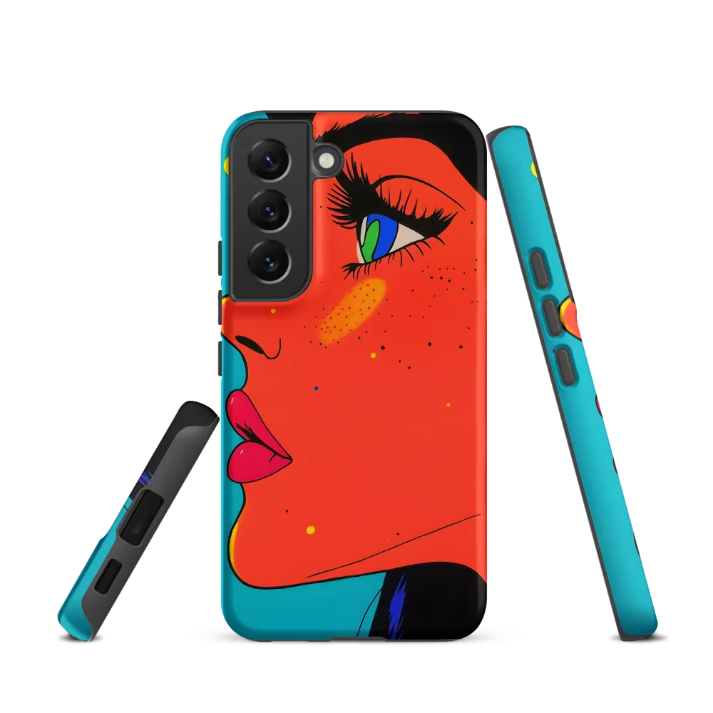 Vibrant Feminine Profile in Pop Art
