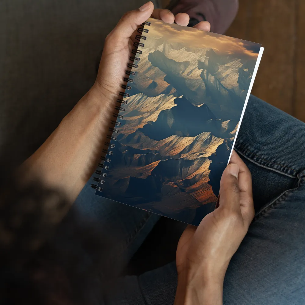 Majestic Mountains: An Aerial Serenity | Spiral Notebook