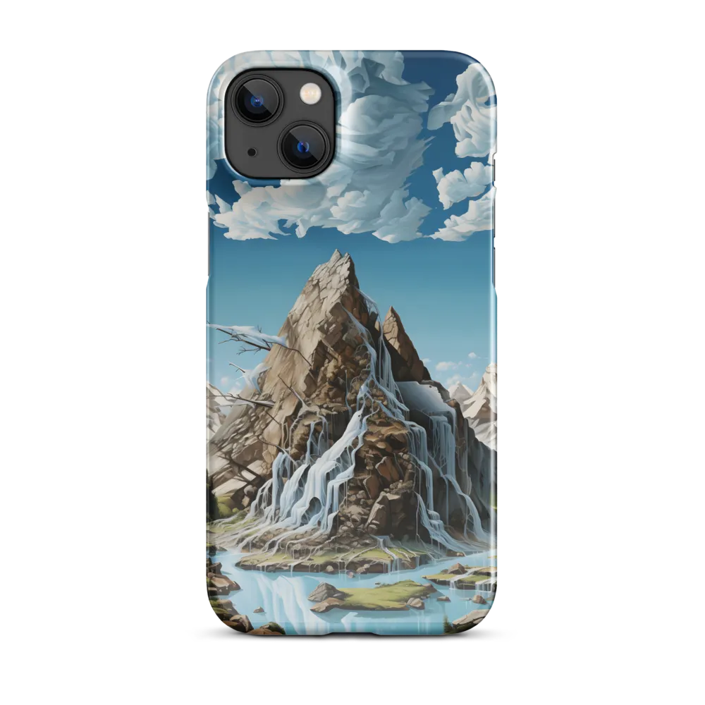 Majestic Cascade: A Mountain Masterpiece | Phone Case |  14 Plus | Snap Case | Glossy