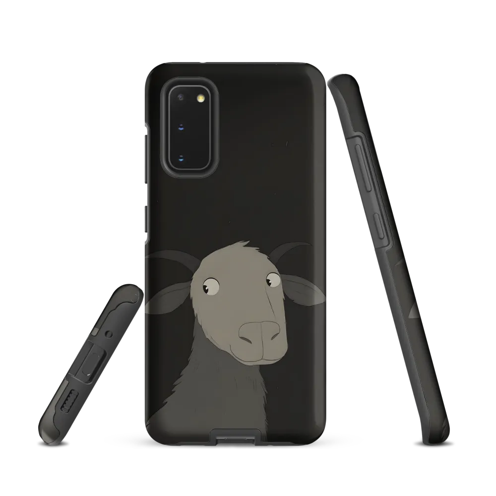 Whimsical Goat in Darkness