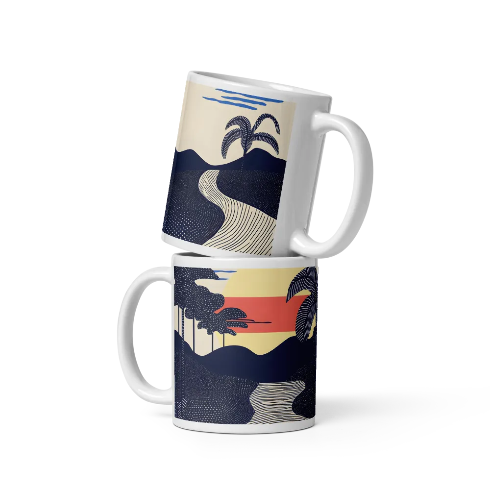 Tranquil Sunset in Modern Minimalism | Mugs | Multiple Sizes & Colors