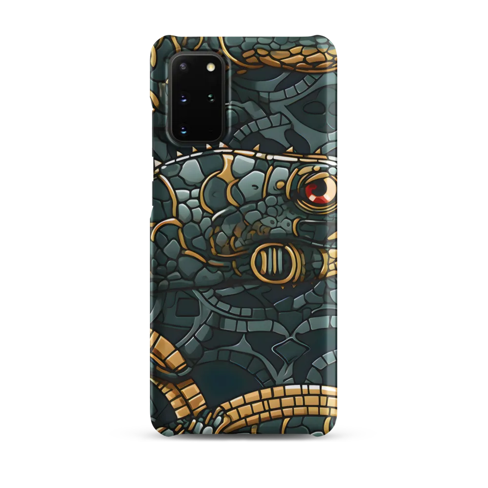 Reptilian Elegance: A Digital Art Nouveau Tapestry