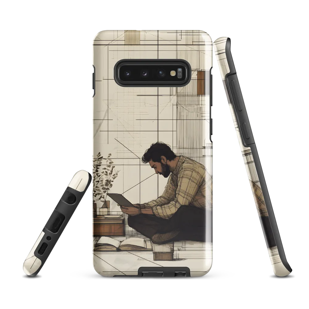 Quiet Reflections in Line | Phone Case |  S10 Plus | Tough Case | Glossy