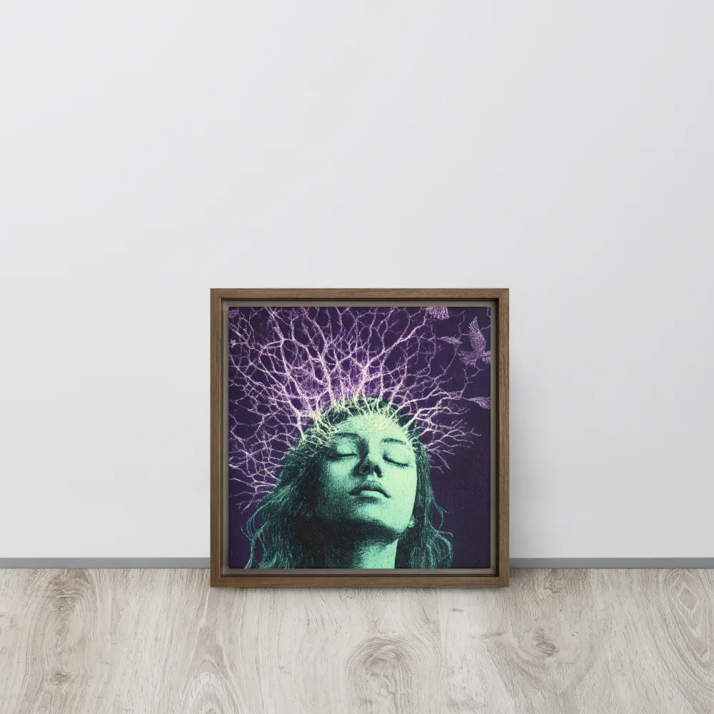 Whispers of Freedom | Canvas with Brown Frame | 12″×12″
