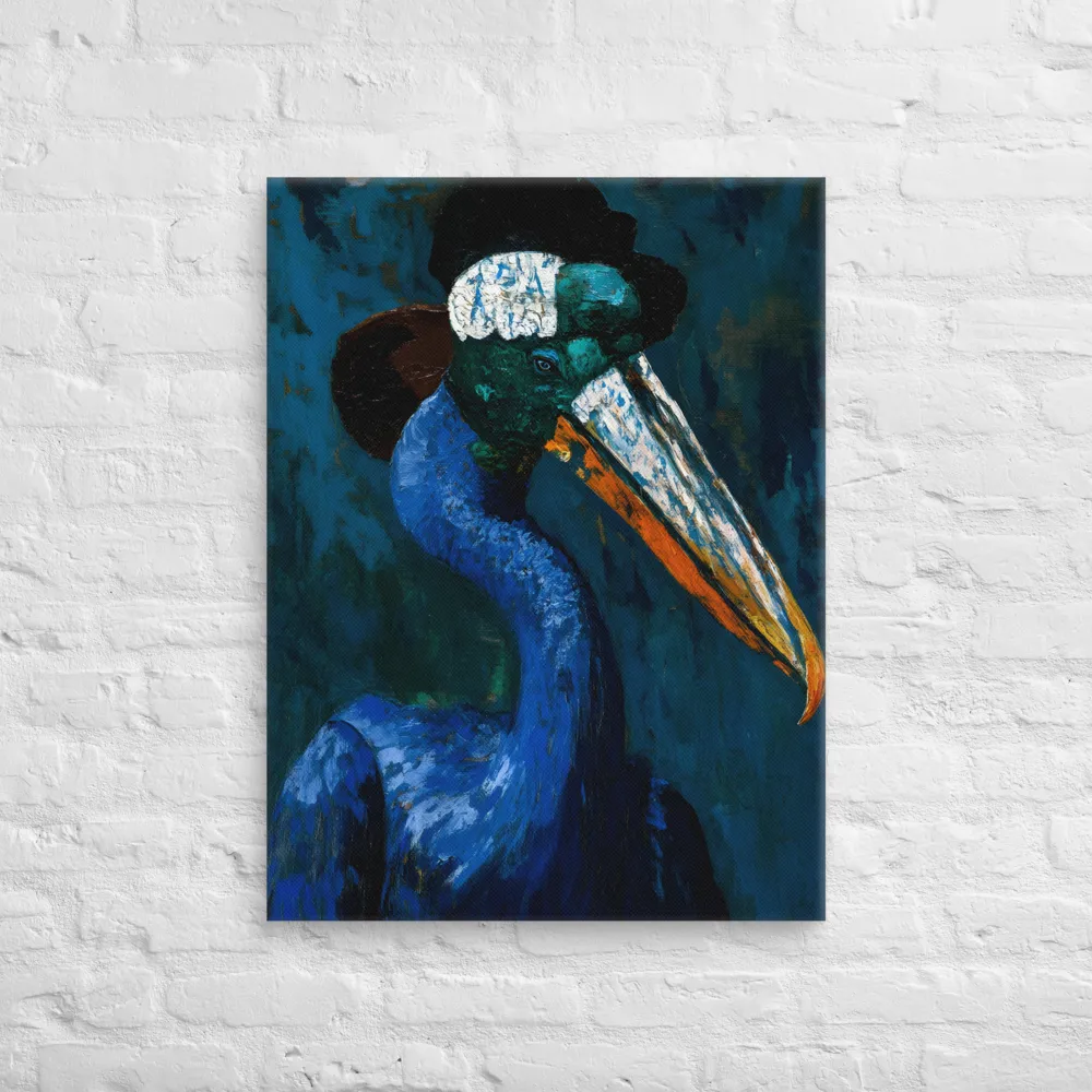 Majestic Absurdity: The Hat-Wearing Bird | Canvas | 24″×32″