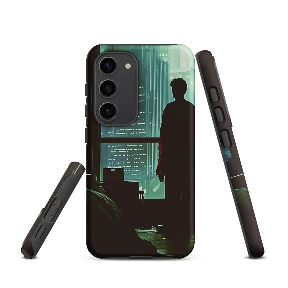Silent Contemplation in a Futuristic Dystopia