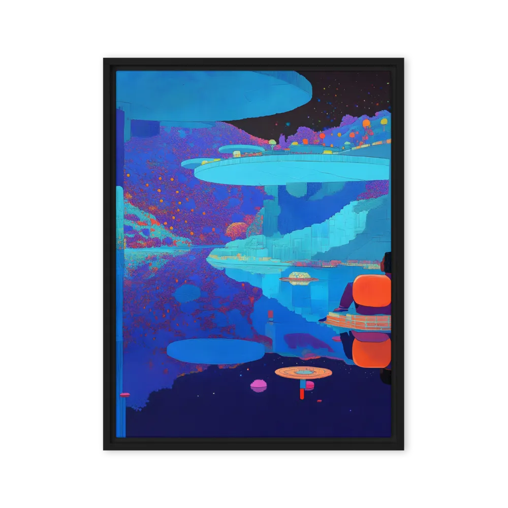 Reflections of Serenity | Canvas with Black Frame | 24″×32″